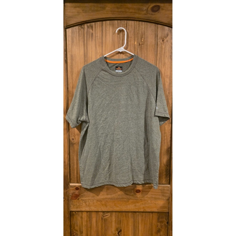Ridgecut Toughwear T-Shirt Mens L Brown Short Sleeve Crew Neck Comfort Outdoor
